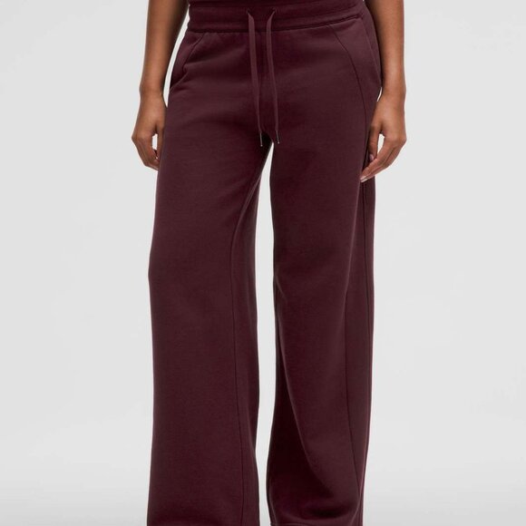 lululemon athletica Pants - NWT Scuba Mid-Rise Wide-Leg Pant *Regular, Sz S, GARNET